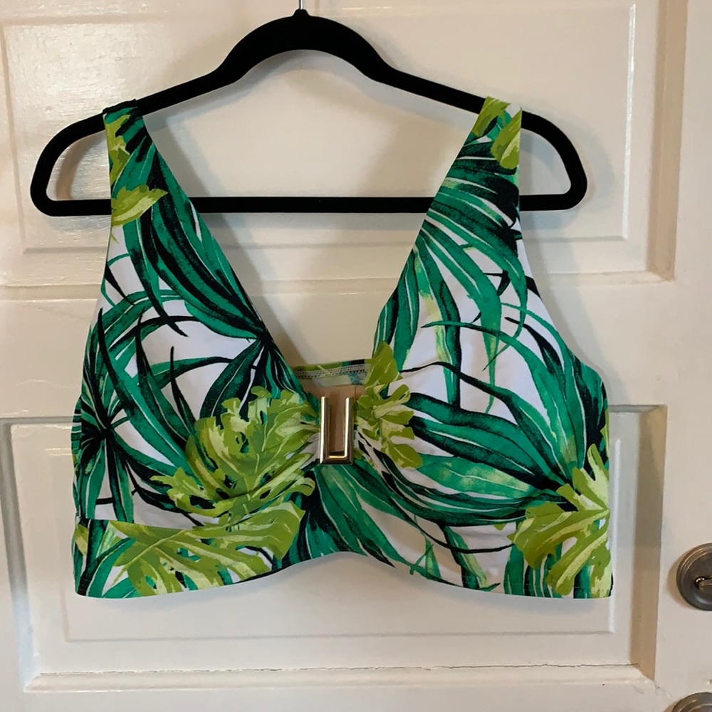 Cacique greenery swim bikini top 46c